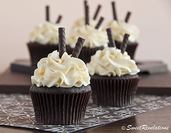 Dark Chocolate Peppermint Cupcakes by Sweet Revelations